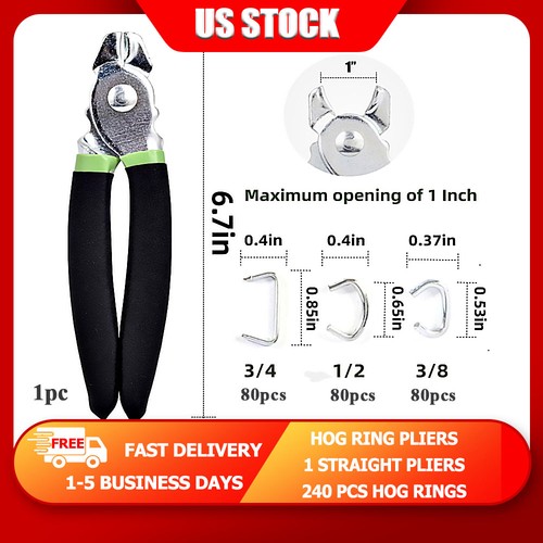 Straight hog ring - ring, pliers