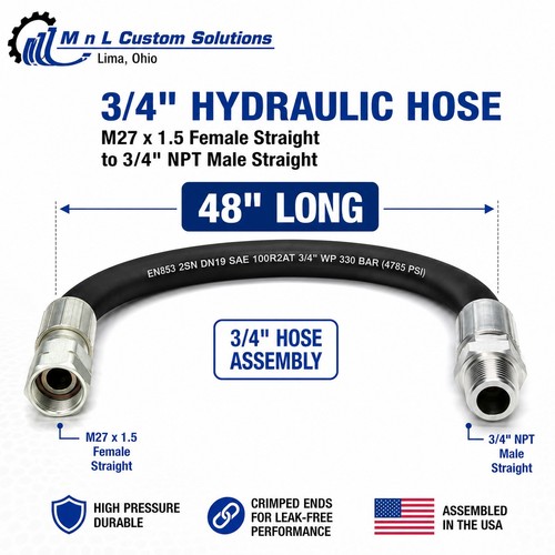 48 hydraulic hose - 3/4", x