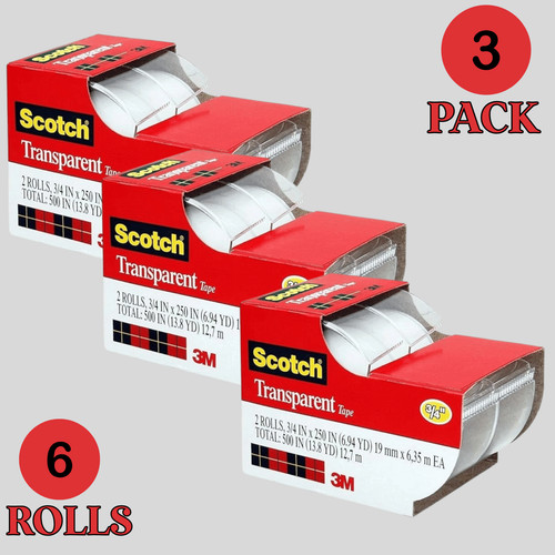 Scotch transparent tape x - tape, 3/4"