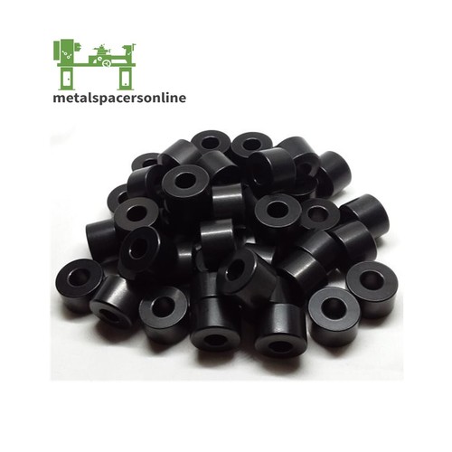 Black anodized aluminum spacer - black,