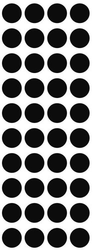 Black round label dots - label,